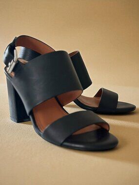 & Other Stories Black Strap Block Heel Sandals Women’s Size 7 - Leather – New